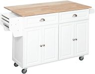 HOMCOM Rolling Kitchen Island with 