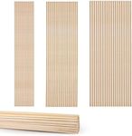 AIEX 150pcs 12in Balsa Wood Sticks, Natural Hardwood Square Dowels Unfinished Wood Strips Wooden Dowels Craft Dowel Sticks Wooden Sticks for Crafting Woodcraft Decorations, 3 Size 2,3,4mm