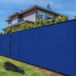 TANG Sunshades Depot Blue 5'x50' 150 GSM Privacy Fence Screen Commercial Construction Site Windscreen Residential Chainlink Fence Netting Fence Cover Privacy Blockage with Excellent Airflow