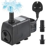 Discoball Submersible Water Pump 45W 2000L/H Ultra-Quiet Mini Fountain Water Pump with 2 Nozzles Replacement Pump for Pet Fountain Aquarium Fish Tank Pool Garden Features Statuary Hydroponics