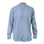 Civilian Irish Linen Grandfather Shirt, Cloud Blue, Blue, Small