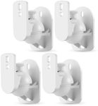 TNP Universal Satellite Speaker Wall Mount Bracket Ceiling Mount Clamp with Adjustable Swivel and Tilt Angle Rotation for Surround Sound System Satellite Speakers - 4 Pack, White