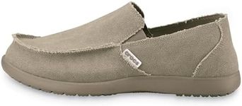 Crocs Men's Santa Cruz Slip-On Loafer, Khaki/Khaki, 11 M US