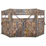 RPNB Hunting Blind, 3-Hub Easy Setup Ground Hunting Blinds, Pop-Up Camouflage Hunting Screens with Noise-Free Windows, One-Way See-Through Dual Hub Stakeout Hunting Screen