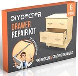 DIY Doctor - Drawer Doctor Kit - Mend Repair Broken Buckled Drawers - Drawer Strengthener - Drawer Repair Kit - Drawer Support - Drawer Reinforcers Fixing Kit - 6 Pack