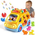 Musical Toy Cars,Baby Toys,Montessori Toys Activity Cube with Lights & Sounds,Musical Toys for Toddlers 18 Months + Boys Girls