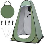 TORIBIO Pop Up Camping Shower Tent, Portable Beach Dressing Changing Room UV/Rain Outdoor Privacy Shelter, UV Shower Enclosure Tents for Outdoor Hiking Beach Picnic Fishing, 3.93ft × 6.24ft H, Green