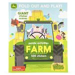 John Deere Kids Farm: 500 Stickers and Puzzle Activities: Fold Out and Play! (John Deere: Children's Interactive Fold Out and Play Puzzle Activity Book)