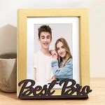 Art Street Synthetic Wood Best Bro Table Photo Frame for Brother (Beige and Brown, 6X8 Inches) (ASTPF22834)