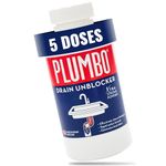 Kitchen Drain Unblocker Sink Unblocker Plug Unblocker-Extra Strong Formula–Rapid Action Drain Cleaner & Drain Odour Remover–Effectively Removes Drain Blockages Fast–Heavy Duty Problem Solver - 5 Doses