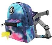 Animal Outfitters UK Tie Dye Waterproof Dog Backpack Saddlebag | Saddlebag | Harness | Adjustable Harness | For Small or Large Dogs | Hiking