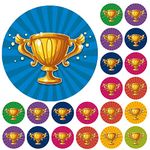 900 Mini Trophy Award Dot 10mm Spot Reward Stickers for Teachers and Planner Charts