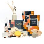 noah Pottery Kit for Beginners - Set Includes Air Dry Clay, Tool Kit and Acrylic Paints - Craft Set (White Clay/White Paint)