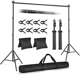 EMART Supporto per Sfondo da 2 x 3 m, Supporto di Fondale Regolabile con Pacchetto di Trasporto per Studio Fotografico, Feste, Matrimoni