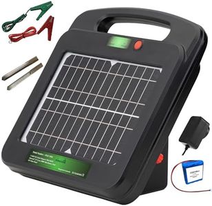 My Animal Command Solar Powered Electric Fence Charger 0.5 Joules Output (9-10KV) with Lithium Battery Energizer Containment & Protection of Livestock Horses Cattle Sheep Pets Easy Install