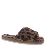 Skechers Women's Cozy Slide Wild Night Slipper, Tan Faux Fur, 6 UK