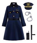 ReliBeauty Girls' Police Costume Halloween Outfit for Kids