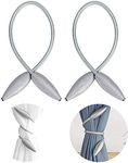 HASTHIP Polyester Woven, Alloy Curtain Hooks, Free Size, Grey, 2 Pieces