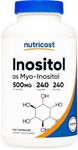 Nutricost Inositol Capsules 500mg, 240 Capsules - Veggie Capsules, Non-GMO, Gluten Free (Myo-Inositol)