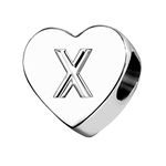 KunBead Jewelry Letter X Initial Charms for Women Clearance Granddaughter Birthday Heart Charms fit Bracelets