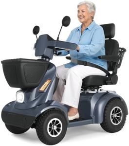 ATmobi Heavy Duty All-Terrain Mobility Scooter for Adults & Seniors - 1000W Peak Motor, 500 lbs Capacity, 48V 40Ah Battery, 32 Miles, 14" Off-Road Tires, Full Suspension, 15 MPH, Bluetooth Speaker