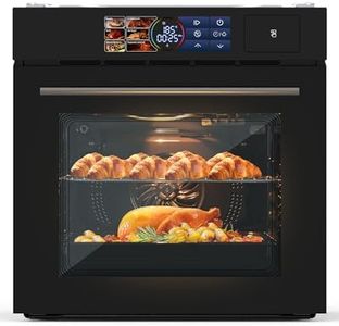 24" Built-in Electric Convection Oven - 2.5Cu.ft Capacity with 8 Automatic Recipes, 3D Surround Heating System, Touch Control, Timer, and Stylish Black Stainless Steel Finish