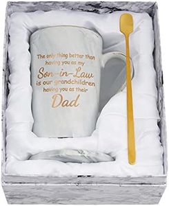 Son In Law Mugs, Fathers Day Mugs for Son In Law, Son In Law Mugs from Mother In Law, Only Thing Better than Having You as My Son-In-Law Coffee Mug for Christmas, Birthday 14 Oz Gray Marble