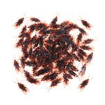 Tomaibaby 150pcs Realistic Roach Plastic Fake Novelty Insects Bugs Joke Toys Prank Prop for April Fools Day Halloween Party Favors Decoration