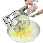 Potato Ricer Stainless Steel, Kitchen Tool Stainless Steel Manual Press Crusher for Smooth Ricer for Potatoes and Fresh Juice Preparation at Home