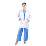 Heal Harbor Long sleeves Long Labcoat | Apron (L, Long Sleeves Short Labcoat)