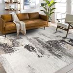 Safunion Area Rug Large Living room Rugs Morden Abstract Rug Short Pile Soft Carpet for Bedroom Rug for Indoor Decor (Abstract Brown/Multi, 200 x 300 cm)