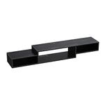 FABATO 59" Floating TV Stand with Power Outlet Wall Mounted Media Console Cabinet Shelf Under TV for Cable Box Audio Video Black