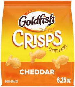 Goldfish Crisps Cheddar Cheese Baked Chip Cracker Snack, 6.25 Oz Bag