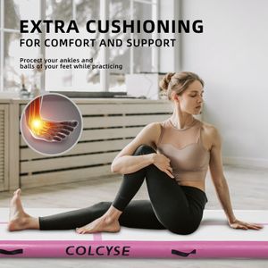 Air Gymnastic Track Mat – Pink, 300x100x10cm Inflatable Tumble Mat