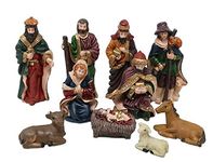 EPARTY- Statue Nativity Scene Set Baby Jesus Manger Christmas Crib Figurines Miniatures Ornament Church Xmas Gift Home Decoration