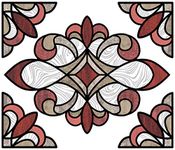 InHome NH2416: Red Westwood Stained Glass Decal