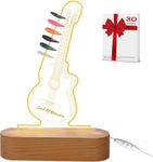 7 Color LED Guitar Pick Holder - Rechargeable Light Up Music Accessory, Portable Stage Storage Case for Electric/Acoustic Guitarists