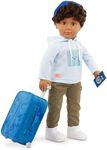Our Generation - Milo - 18-Inch Boy Doll - Lifelike Hazel Eyes & Curly Brown Hair - Rolling Luggage & Travel Accessories - Pretend Play - Toy for Kids 3 Years & Older