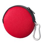 OneJoy Coin Pouch, Cute Coin Purse, Small Change Purse, Waterproof with Neoprene Zipper Pouch, Lightweight Round Carrying Pouches & Purses with Clip on, Perfect for Your Style [Red]