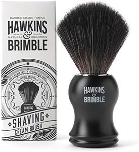 Hawkins & Brimble - Luxury Shaving Brush for Men - For a Richer Lather and Smoother Shave Brush for Mens with Synthetic Soft Bristles and Vegan Friendly - Mens Grooming Synthetic Shaving Brush