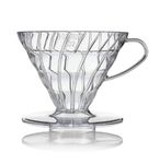 HARIO VDR-02T V60 Transparent Dripper 02, Clear, For 1-4 Cups, Coffee Drip, Made in Japan