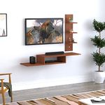 Anikaa Thomas Engineered Wooden TV Unit/TV Stand/Wall Mounted TV Unit/TV Cabinet/TV Entertainment Unit (Walnut) - Ideal for Upto 50"(D.I.Y)