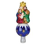 Old World Christmas Nativity Tree Top Glass Blown Ornament