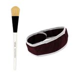 VEGA Less Absorbent Bristles Facial Pack Makeup Brush and Facial Band Combo - White, 1 Piece, VCP-03