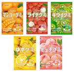 Kasugai Frutia Gummy Japanese Gluten Free Fruity Soft Candy Sweets Snacks 102g (3 Packs 3 Different Random Flavours)