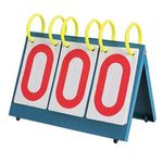 IRIS Portable Table Top 3-Digit Scoreboard | Easy-Flip Indoor/Outdoor Scorekeeper | Professional/Recreational Coach and Referee Gear for Any Sport: Basketball, Football, Baseball, and More