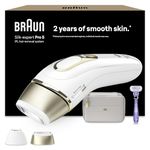 Braun IPL Silk-Expert Pro 5, at Home Hair Removal - Alternative for Laser Hair Removal, Includes Pouch, Venus Razor, Precision Head, 2 Years of Smooth Skin, Gift for Women, White/Gold, PL5137