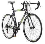 Schwinn Volare 1300 Drop Style Hybrid Sports Road Bike, Men and Women, 14-Speed, 700c Wheels, 21-Inch Aluminum Frame, Alloy Caliper Brakes, Green