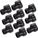 M-Aimee 10 Pieces Plastic Garden Hose Shut Off Valve Water Shutoff Valve Shut-Off Ball Valve Standard 3/4" Thread Connector Coupling