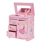 Mele & Co. Krista Ballerina Music Jewelry Box for Girls, Necklace and Earring Organizer